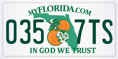 FL license plate 0357TS