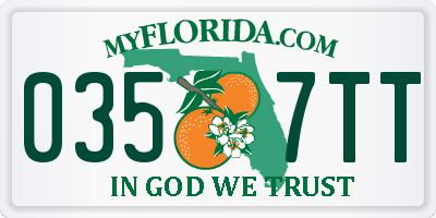 FL license plate 0357TT