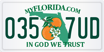 FL license plate 0357UD