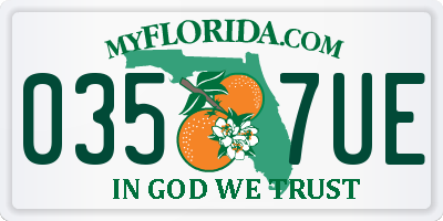 FL license plate 0357UE