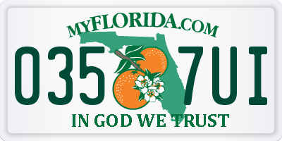 FL license plate 0357UI