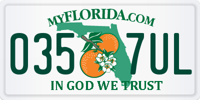FL license plate 0357UL
