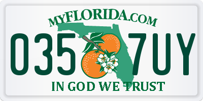 FL license plate 0357UY