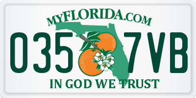 FL license plate 0357VB