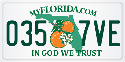 FL license plate 0357VE