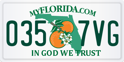 FL license plate 0357VG