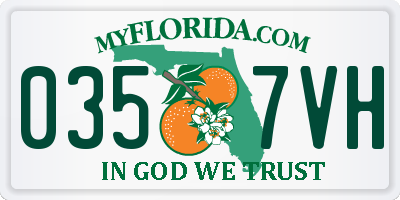 FL license plate 0357VH