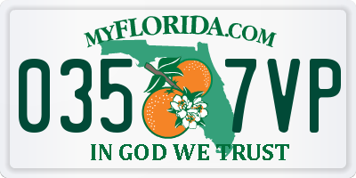 FL license plate 0357VP