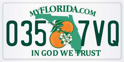 FL license plate 0357VQ