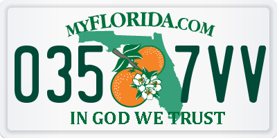 FL license plate 0357VV