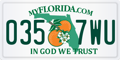 FL license plate 0357WU