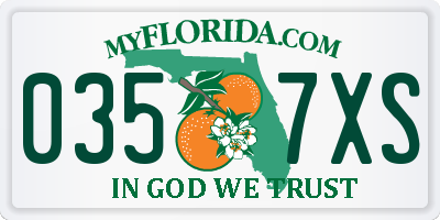 FL license plate 0357XS