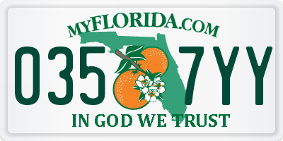 FL license plate 0357YY