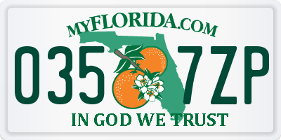 FL license plate 0357ZP