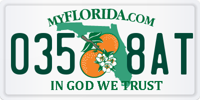 FL license plate 0358AT