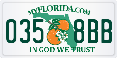 FL license plate 0358BB