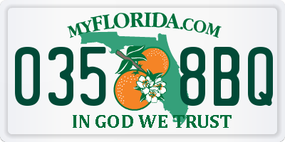 FL license plate 0358BQ