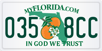 FL license plate 0358CC