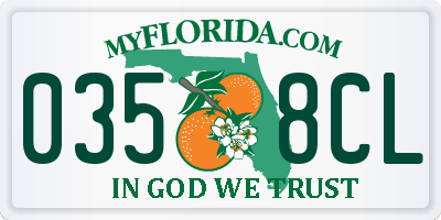 FL license plate 0358CL