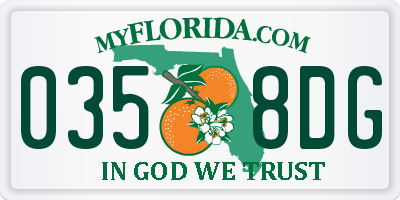 FL license plate 0358DG