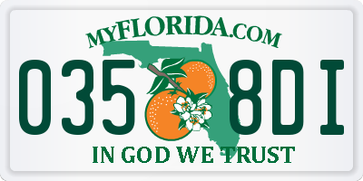 FL license plate 0358DI