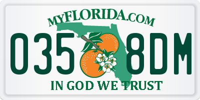 FL license plate 0358DM
