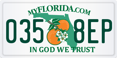 FL license plate 0358EP