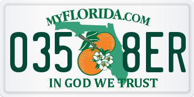 FL license plate 0358ER