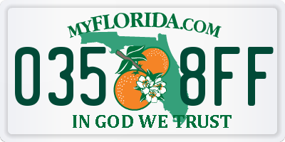 FL license plate 0358FF