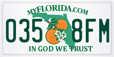 FL license plate 0358FM