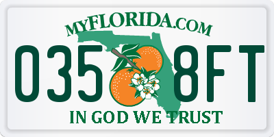 FL license plate 0358FT