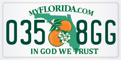 FL license plate 0358GG