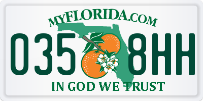 FL license plate 0358HH