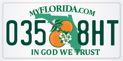 FL license plate 0358HT