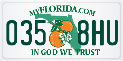 FL license plate 0358HU