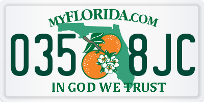 FL license plate 0358JC