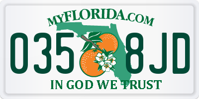 FL license plate 0358JD