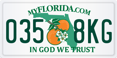 FL license plate 0358KG