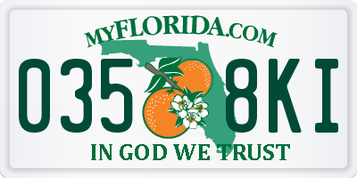 FL license plate 0358KI