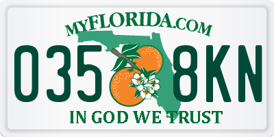 FL license plate 0358KN