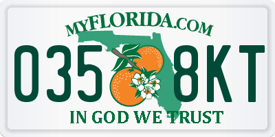 FL license plate 0358KT