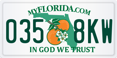 FL license plate 0358KW
