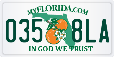 FL license plate 0358LA