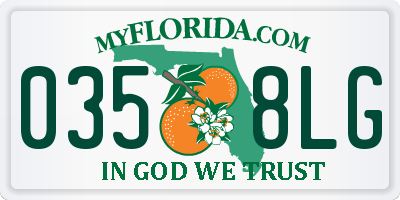 FL license plate 0358LG