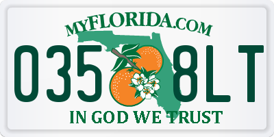 FL license plate 0358LT