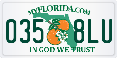 FL license plate 0358LU