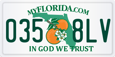 FL license plate 0358LV