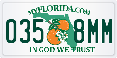 FL license plate 0358MM
