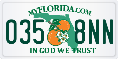FL license plate 0358NN