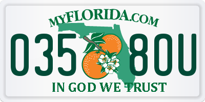 FL license plate 0358OU